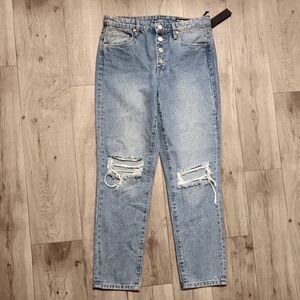 Blanknyc The Madison Crop Destroyed Denim Jean Size 27